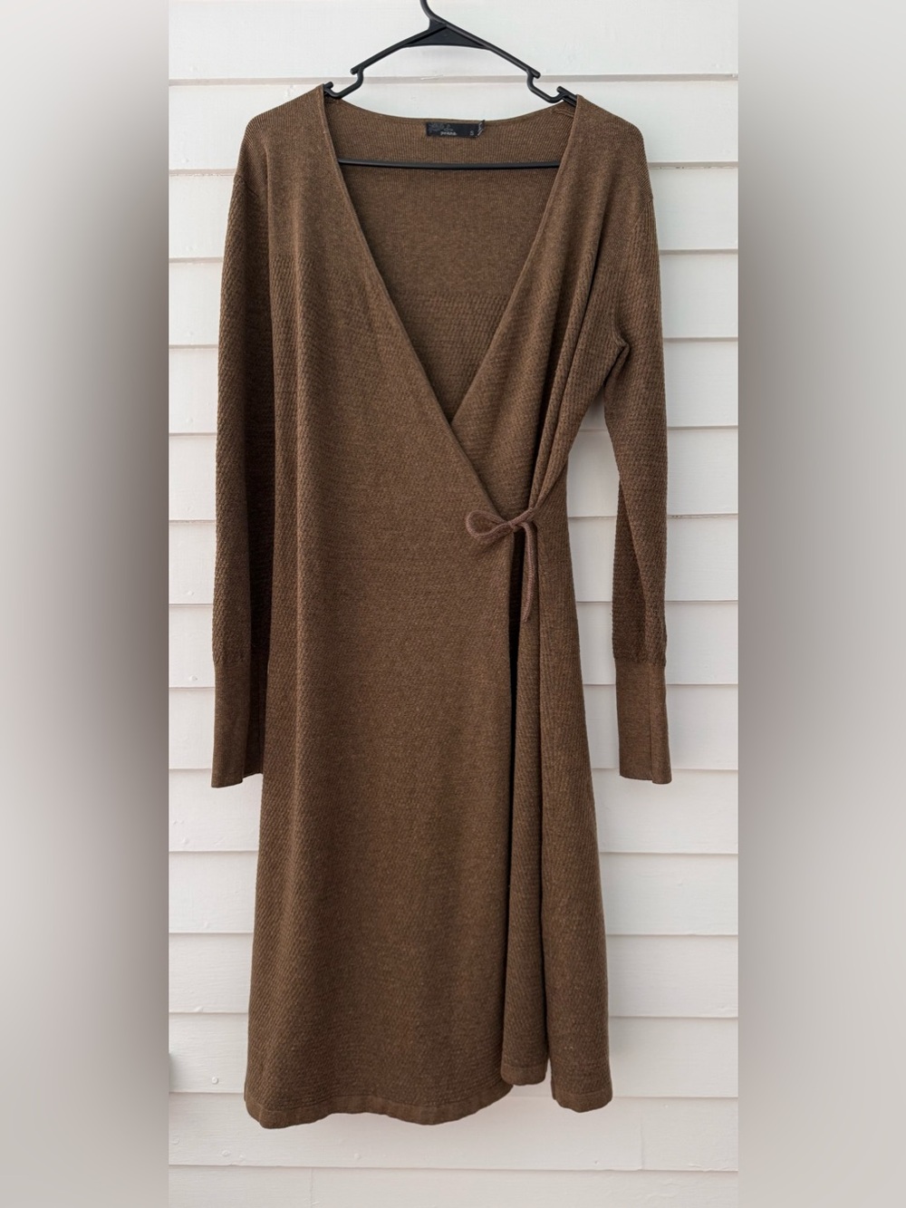 prAna | Brown Wrap Knit Dress Size Small